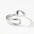 Elegant curb bracelet with silver water drop
