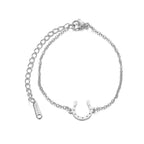 Bracelet / Horseshoe Bracelet Lucky Horseshoe Charm silver