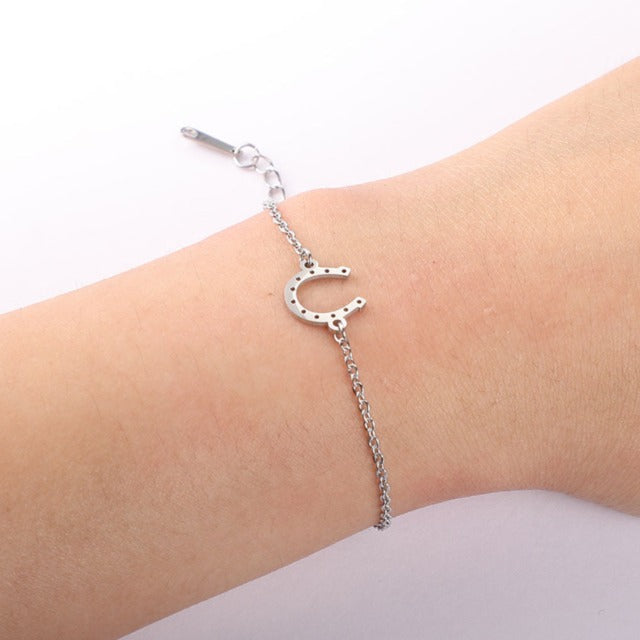 Bracelet / Horseshoe Bracelet Lucky Horseshoe Charm silver