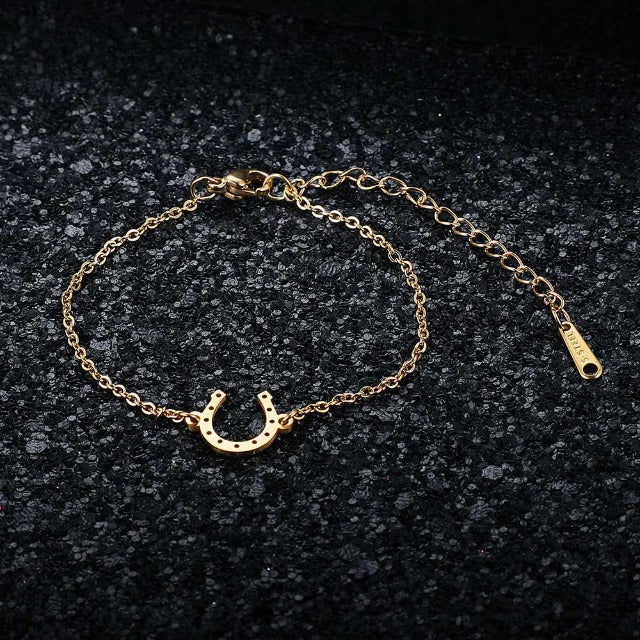 Bracelet / Horseshoe Bracelet Lucky Horseshoe Charm gold