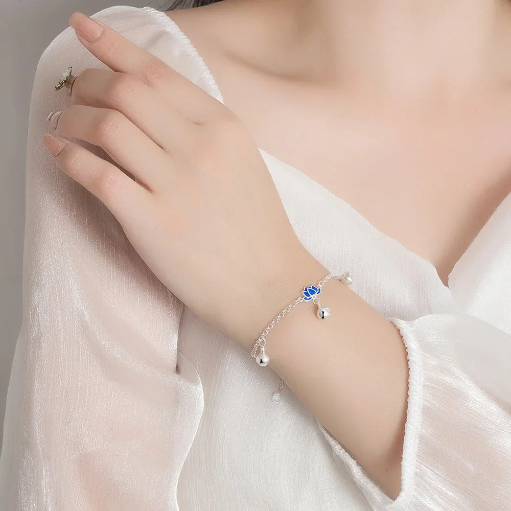 Women's Lotus Flower ID Bracelet