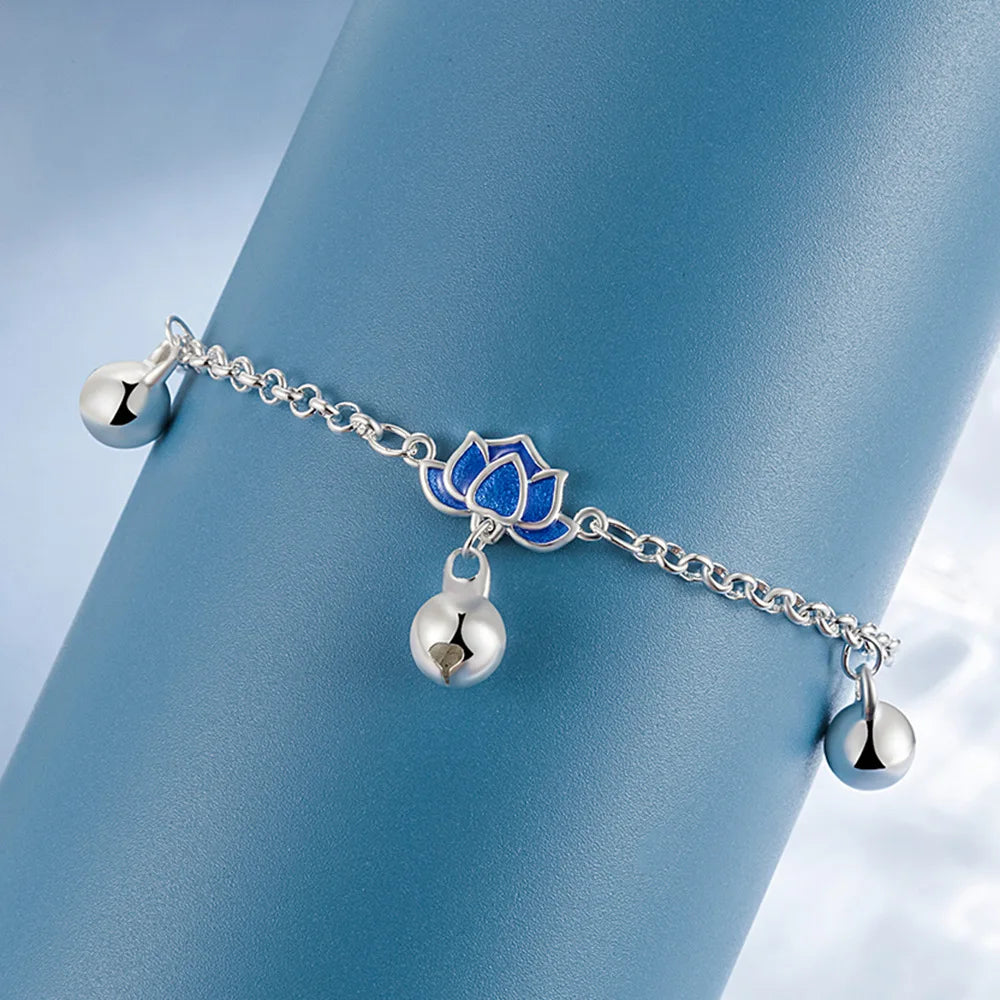Women's Lotus Flower ID Bracelet