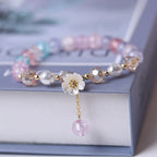 Multicolor Crystal Flower Curb Bracelet