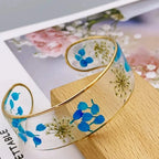 Translucent Resin Flower Chain Bracelet blue a