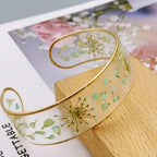 Translucent Resin Flower Chain Bracelet green a