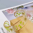 Translucent Resin Flower Chain Bracelet green a