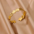 Five-Petal Flower Cuban Link Bracelet