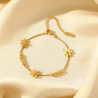 Daisy Flower Figaro Bracelet