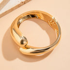 Water Drop Curb Bracelet gold