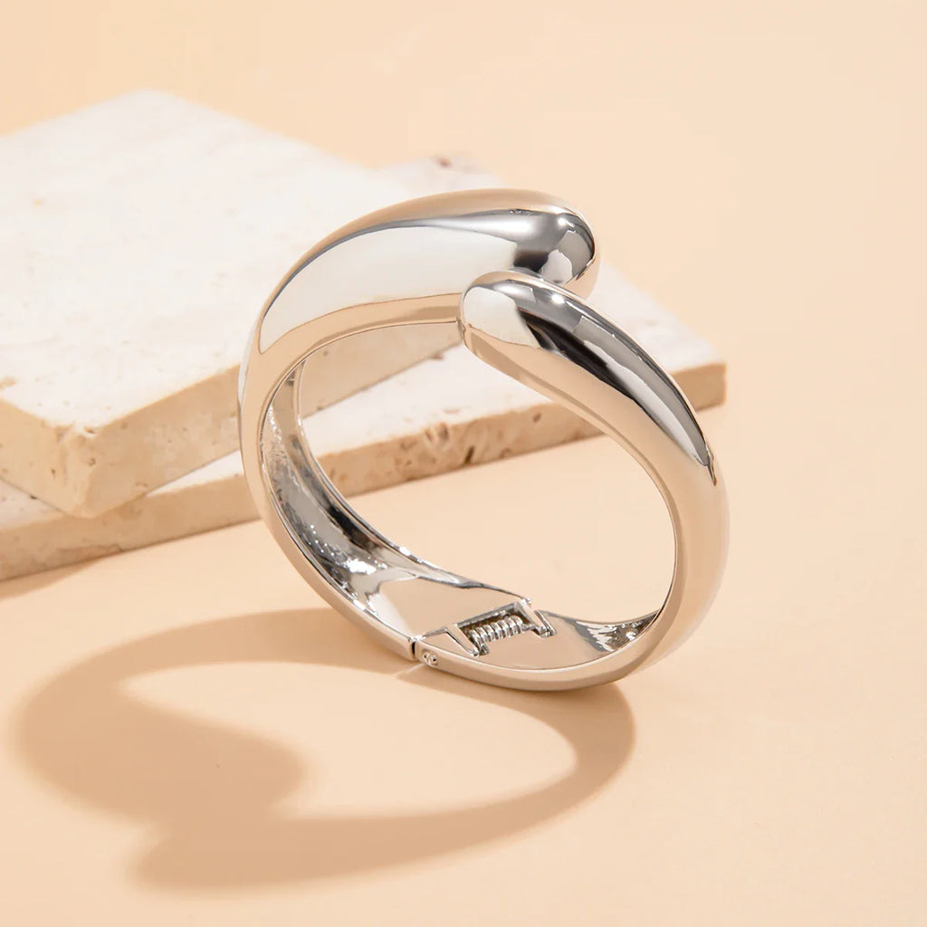 Water Drop Curb Bracelet silver