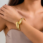 Water Drop Curb Bracelet gold