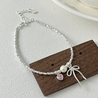 Bow Tie and Pearl ID Bracelet