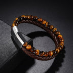Black Tiger Eye Stone Cuban Link Bracelet