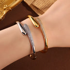 Water Drop Zircon Bracelet for Women gold