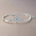 Winter Snowflake Bracelet Women's Silver Chain