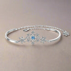 Winter Snowflake Bracelet Women's Silver Chain