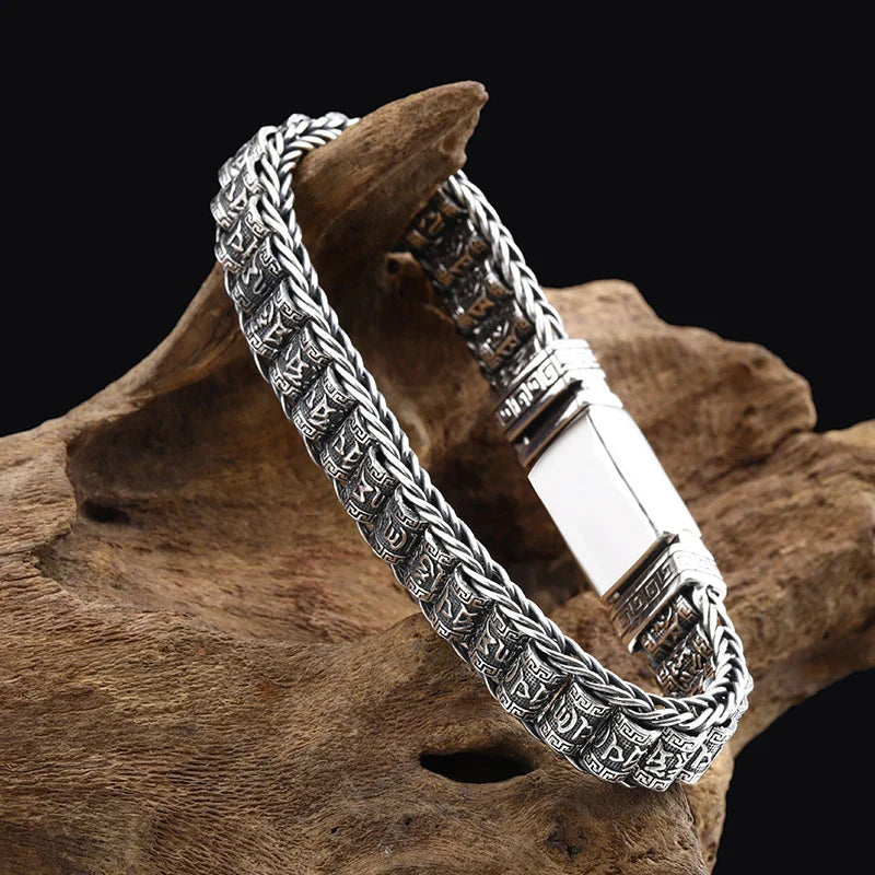 Tibetan Buddhist Men's ID Bracelet 