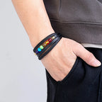 Men's Leather 7 Chakras Bracelet