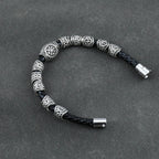 Men's Viking Bracelet Nordic Runes 