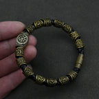Men's Viking Bracelet Nordic Runes gold