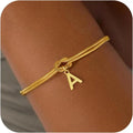 Initial and knot bracelet