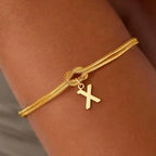 Initial and Knot Bracelet - Letter