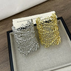 Wide Coral Women's Bracelet Silver