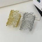 Wide Coral Women's Bracelet Gold
