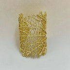 Wide Coral Women's Bracelet Gold