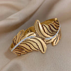 Large Palm Leaf Bracelet gold