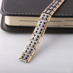 Magnetic Men's Anti-Stress Bracelet Gold and Silver