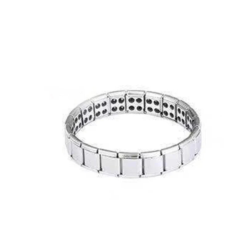 Magnetic Men's Anti-Stress Bracelet Silver