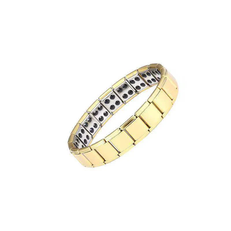 Magnetic Men's Anti-Stress Bracelet Gold