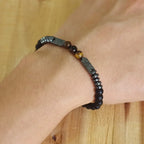 Buddhist Curb Bracelet in Stones and Beads