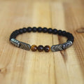 Buddhist Curb Bracelet in Stones and Beads