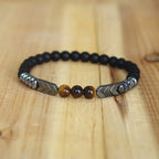 Buddhist Curb Bracelet in Stones and Beads