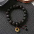 Black Stone Buddhist ID Bracelet