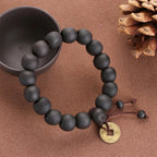 Black Stone Buddhist ID Bracelet