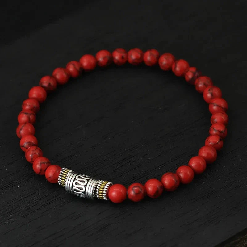 Buddhist Stone Curb Chain Bracelet