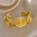 Spiral-pattern cuff bracelet