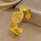 Spiral-pattern cuff bracelet