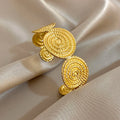 Spiral-pattern cuff bracelet
