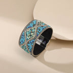 Natural Stone Cuff Bracelet for Women turquoise