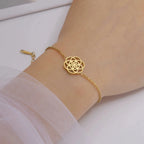 Mandala Sacred Geometry Bracelet for Women gold