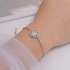Mandala Sacred Geometry Bracelet for Women silver