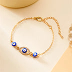 Blue Turkish Evil Eye Bracelet with Zircon