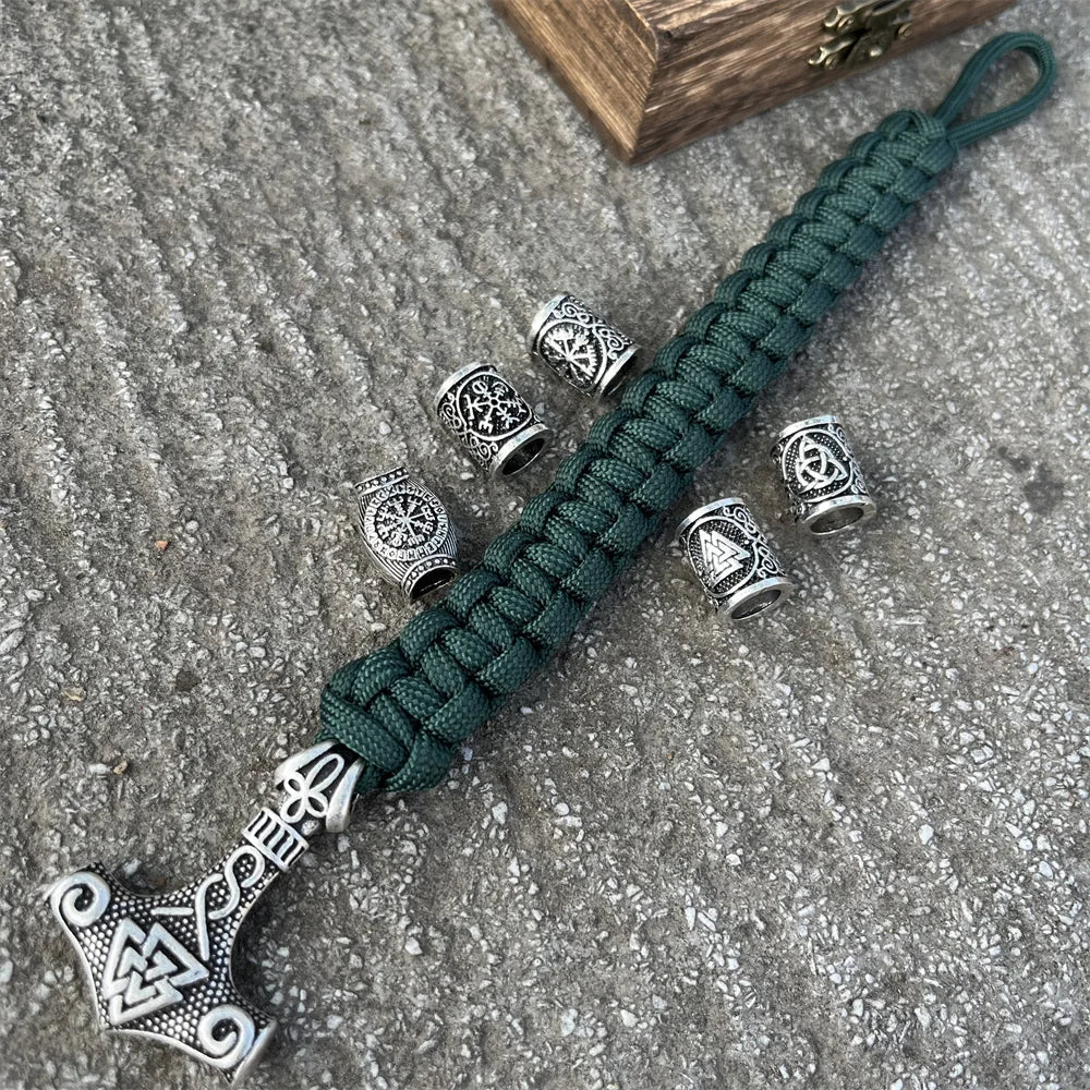 Mjolnir Bracelet - Thor’s Hammer Viking green 3 