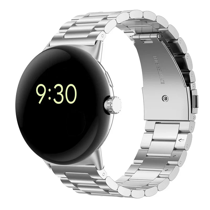 Tempered Steel Watch Band Smartwatch Google Pixel Watch 1 & 2 silver