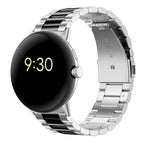 Tempered Steel Watch Band Smartwatch Google Pixel Watch 1 & 2 silver black