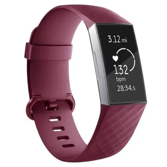 Fitbit Charge 3 & Charge 4 Watch Band in Burgundy